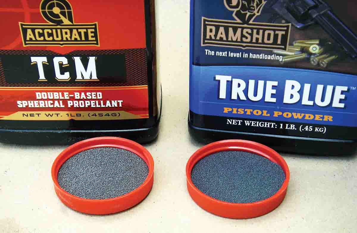 Accurate TCM and Ramshot True Blue powders offer outstanding metering qualities and accuracy.